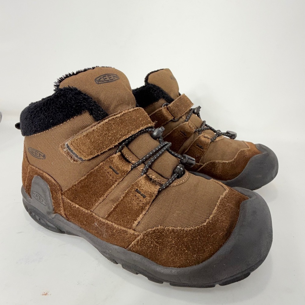Keen Kids Brown Suede Insulated Winter Boots 1026737 Size 3Y Warm -4F Rated